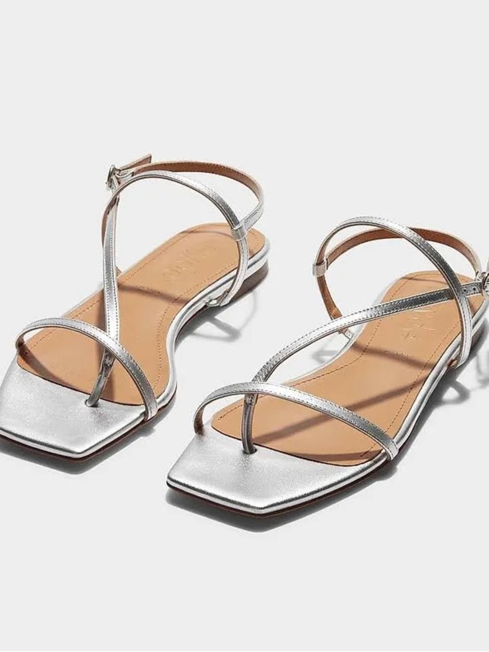 Aeyde Ella silver sandals 39